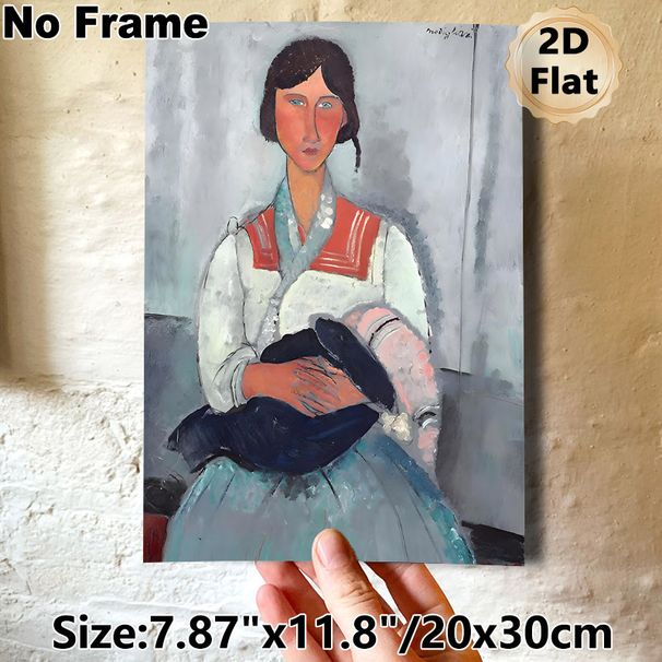 Portrait Of A Woman Painting Poster, Expressive Vintage Figurative Art Poster, Unique Artistic Portrait With Soft Muted Tones, Ideal For Living Room_maomaolike.com