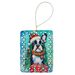 Boston Terrier Christmas Porcelain Ornament Christmas Tree Hanging Decorations For Home Christmas Holiday, Rectangle, Gift, Multicolor_maomaolike.com