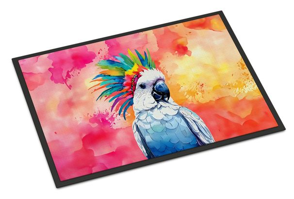 Hippie Animal Cockatoo Doormat Front Door Mat Indoor Outdoor Rugs For Entryway, Non Slip Washable Low Pile, 24H X 36W_maomaolike.com