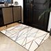 Living Room Rug Large Size Gorgeous Gold Frame Design Bedroom Rug Plush Thickened Machine Washable Thickened Underlay Interior Decorative Rug_maomaolike.com