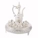 European Fashion Wine Set With Hardware Material Base, Wine Glasses, Wine Pitcher, Relief Print Decoration Crafted Ornaments_maomaolike.com