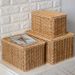 Pulan European Style Box With Lid For Bedroom, Clothing Organizer, Rattan Woven Outdoor Basket, Wardrobe_maomaolike.com