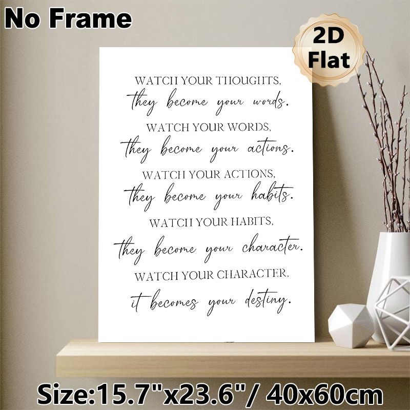 Inspirational Quote Painting Poster, Minimalist Elegant Mixed-font Text Poster, Thought-provoking Motivational Message, Ideal For Home Office & Living_maomaolike.com