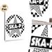 SKA-P Typography Painting Poster, Monochrome Checkered & Star Graphic Poster, Sleek Retro-style Print Ideal For Living Room, Music Studio Decor_maomaolike.com