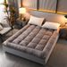 Hotel Thickened Folding Bed Mattress Feather Velvet Warm Homestay Down Soft Cushion Dormitory Double 1.68m_maomaolike.com