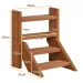 Compact Easy-Assemble Wooden Plant Stand, Succulent Seedling Pot Rack For Window Balcony Desktop_maomaolike.com