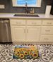 Sunflowers In Watercolor Memory Foam Kitchen Mat Machine Washable Anti-Fatigue Mat Cushion Comfort Bath Mat Or Kitchen Rug_maomaolike.com