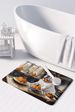 English Bulldog Fall Kitchen Pumpkins Memory Foam Kitchen Mat Machine Washable Anti-Fatigue Mat Cushion Comfort Bath Mat Or Kitchen Rug_maomaolike.com