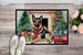 German Shepherd Cozy Christmas Doormat Front Door Mat Indoor Outdoor Rugs For Entryway, Non Slip Washable Low Pile, 24H X 36W_maomaolike.com