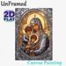 Virgin Mary With Children Religious Painting Poster, Exquisite Orthodox-style Sacred Figure Poster, Gilded Halo & Ornate Detailed Design, Ideal For_maomaolike.com