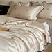 Wholesale French Washed Tencel Summer Cool Embroidered Air Conditioning Four-Piece Set Machine Washable Ice Silk Thin Quilt_maomaolike.com