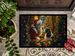 English Springer Spaniel And Santa Claus Doormat Front Door Mat Indoor Outdoor Rugs For Entryway, Non Slip Washable Low Pile, 24H X 36W_maomaolike.com