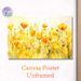 Yellow Wildflower Themed Painting Poster, Soft Watercolor Vibrant Yellow Wildflower Field Poster, Warm-toned Gentle Floral Decor Idea For Living Room_maomaolike.com
