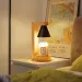 Japanese Style Wooden Melting Candle Warmer Aromatherapy Melting Wax Lamp Bedroom Table Dimmable Lamp Smokeless Night Light_maomaolike.com