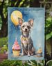 Chinese Crested Happy Birthday Garden Flag Mailbox Flag Decorative Yard Flag Banner Outside Patio Artwork Yard Flower Beds, Garden Size, Multicolor_maomaolike.com