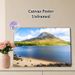 Mountain & Lakeside Painting Poster, Serene Natural Landscape Poster, Tranquil Lake With Snow-capped Mountain And Rocky Shore Design, Ideal For Living_maomaolike.com