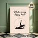 Pilates Themed Painting Poster, Minimalist Silhouette Figure & Typography Poster, Inspirational Fitness Quote Decor Ideal For Home Gym, Yoga Studio_maomaolike.com