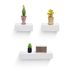 Floating Shelves 17.72" Wall Mounted Wood Shelves For Bathroom, Bedroom, Living Room, Kitchen, Hanging Shelf For Books/Storage/Decor With Invisible Brackets, White_maomaolike.com