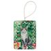 Ural Rex Cat By The Christmas Tree Porcelain Ornament Christmas Tree Hanging Decorations For Home Christmas Holiday, Rectangle, Gift, Multicolor_maomaolike.com