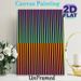 Optical Illusion Striped Painting Poster, Vibrant Geometric Op Art Poster, Bold Two-section Vertical Stripe Design With Vivid Hues, Adds Dynamic_maomaolike.com