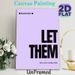 "Let Them" Reminder Painting Poster, Soft Pastel Minimalist Typography Poster, Gentle Mindful Reminder To Save Energy, Suitable For Bedroom, Living_maomaolike.com