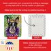 Boston Terrier King Of Mardi Gras Porcelain Ornament Christmas Tree Hanging Decorations For Home Christmas Holiday, Rectangle, Gift, Multicolor_maomaolike.com