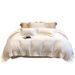 American Style Light Luxury 100S Lyocell Tencel Cotton Brushed Four-Piece Set Hollow Out Patchwork Wide Edge Duvet Cover Villa Bed_maomaolike.com