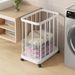 Removable Laundry Basket With Standard Wheels, Yoga Mat And Clothing Storage Basket, Easy-to-move And Durable Steel Tube Storage Basket_maomaolike.com