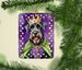 Giant Schnauzer King Of Mardi Gras Porcelain Ornament Christmas Tree Hanging Decorations For Home Christmas Holiday, Rectangle, Gift, Multicolor_maomaolike.com