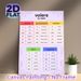 Italian Verb "Volere" Conjugation Painting Poster, Colorful Structured Table Poster, Clear Verb Form Guide For Italian Language Study, Suitable For_maomaolike.com