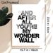 Wonder Wall Quote Painting Poster, Monochrome Typographic Poster With Hidden Portrait, Stylish Lyrical Wall Decor Ideal For Bedroom, Living Room_maomaolike.com