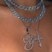Fashion 26 Cursive Initial Letter Zircon Pendant For Women Shiny Crystal Alphabet Rope Chain Necklace Hip Hop Jewelry_maomaolike.com