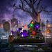 Halloween Spooky Village Miniature Decor With LED Lights - Skeleton Seesaw, Haunted House, And Pumpkin Tabletop Ornament For Home Party_maomaolike.com
