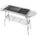 Foldable BBQ Grill Portable Charcoal Barbeque Grill Stainless Steel BBQ Grill For Picnic Camping Backyard Cooking_maomaolike.com