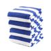 Blue Striped Beach Towel, Pure Cotton, Enlarged Swimming Towel, Absorbent And Quick Drying, Bath Towel_maomaolike.com