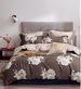 Marrisa Brown Floral 100% Cotton Comforter Set_maomaolike.com