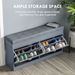 Modern Shoe Rack Bench For Entryway, Storage Organizer With Cushion, 2 Drawers, Adjustable Shelf, Holds 8 Pairs, Gray_maomaolike.com