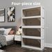 472QT 4-Pack 31.5'' Wide Transparent Plastic Storage Cabinets For Closet Organizers And Storage, Folding Storage Box, Stackable Storage Bins With Open Front Door_maomaolike.com