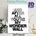 Wonder Wall Quote Painting Poster, Monochrome Typographic Poster With Hidden Portrait, Stylish Lyrical Wall Decor Ideal For Bedroom, Living Room_maomaolike.com