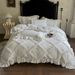 French Princess Style Four-Piece Set Washed Cotton Fresh Simple Sheet Bed Quilt Cover Four Seasons Girly Heart Ins_maomaolike.com