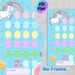 Unicorn Themed Reward Chart Painting Poster, Cute Pastel Cartoon Unicorn & Rainbow Scene Poster, Practical Progress Tracker To Reward Accomplishments_maomaolike.com