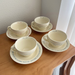 Cream Colored Internet Celebrity High Aesthetic Retro Letter Ceramic Coffee Cup And Dish Set, Breakfast Cup, Milk Cup_maomaolike.com
