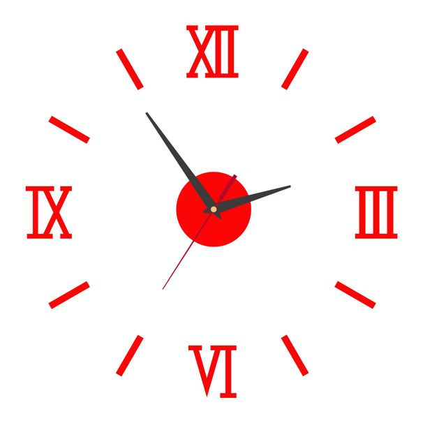 Frameless Wall Clock Living Room Bedroom Clock DIY Silent Art Wall Clock Creative Hole-Free Decorative Wall Sticker Clock Roman Scale Dials_maomaolike.com