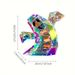 Prism Rainbow Colors Horror Skull, Prism Skull LED Lights, Fun Colored Glowing Lights Halloween Interior Decorations_maomaolike.com