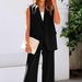 Women's Clothing vest suit with solid colours_maomaolike.com