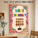 Jhumka Themed Painting Poster, Vibrant Ethnic Style Poster, Colorful Indian Jhumka Earrings With Intricate Floral Border, Eye-catching Cultural Decor_maomaolike.com