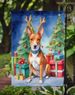 Basenji Christmas Reindeer Garden Flag Mailbox Flag Decorative Yard Flag Banner Outside Patio Artwork Yard Flower Beds, Garden Size, Multicolor_maomaolike.com