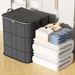 Foldable Wardrobe Storage Bag, Large Capacity Storage Box, Household Double Zipper Organizer Bag With Handles For Clothes And Quilts_maomaolike.com