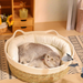 Nest Four Seasons Universal Handmade Vine Sleeping Mat Cat Scratching Board Production Summer Removable Washable Straw_maomaolike.com