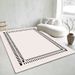 Living Room Rug Large Size Gorgeous Gold Frame Design Bedroom Rug Plush Thickened Machine Washable Thickened Underlay Interior Decorative Rug_maomaolike.com